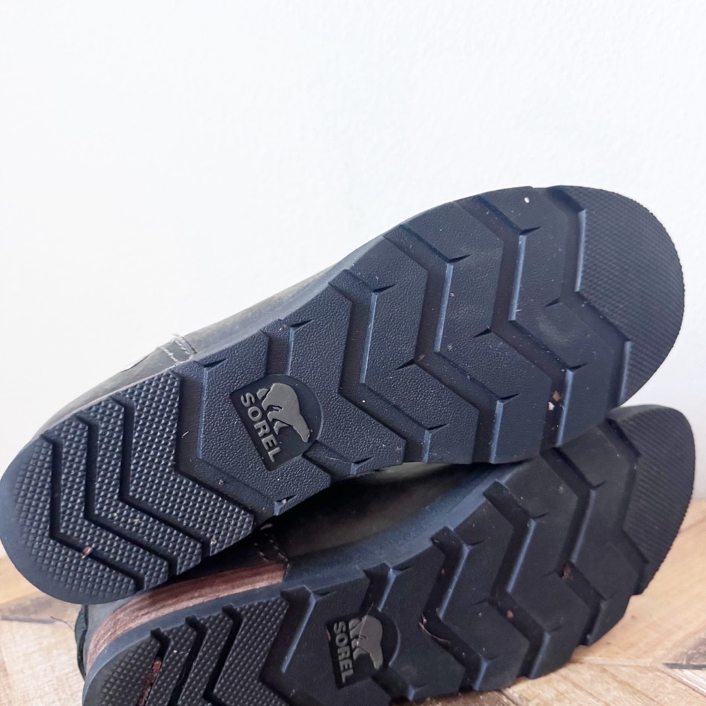 Sorel Major Moto Pull On Gray and Black Combat Boots - Picture 11 of 14